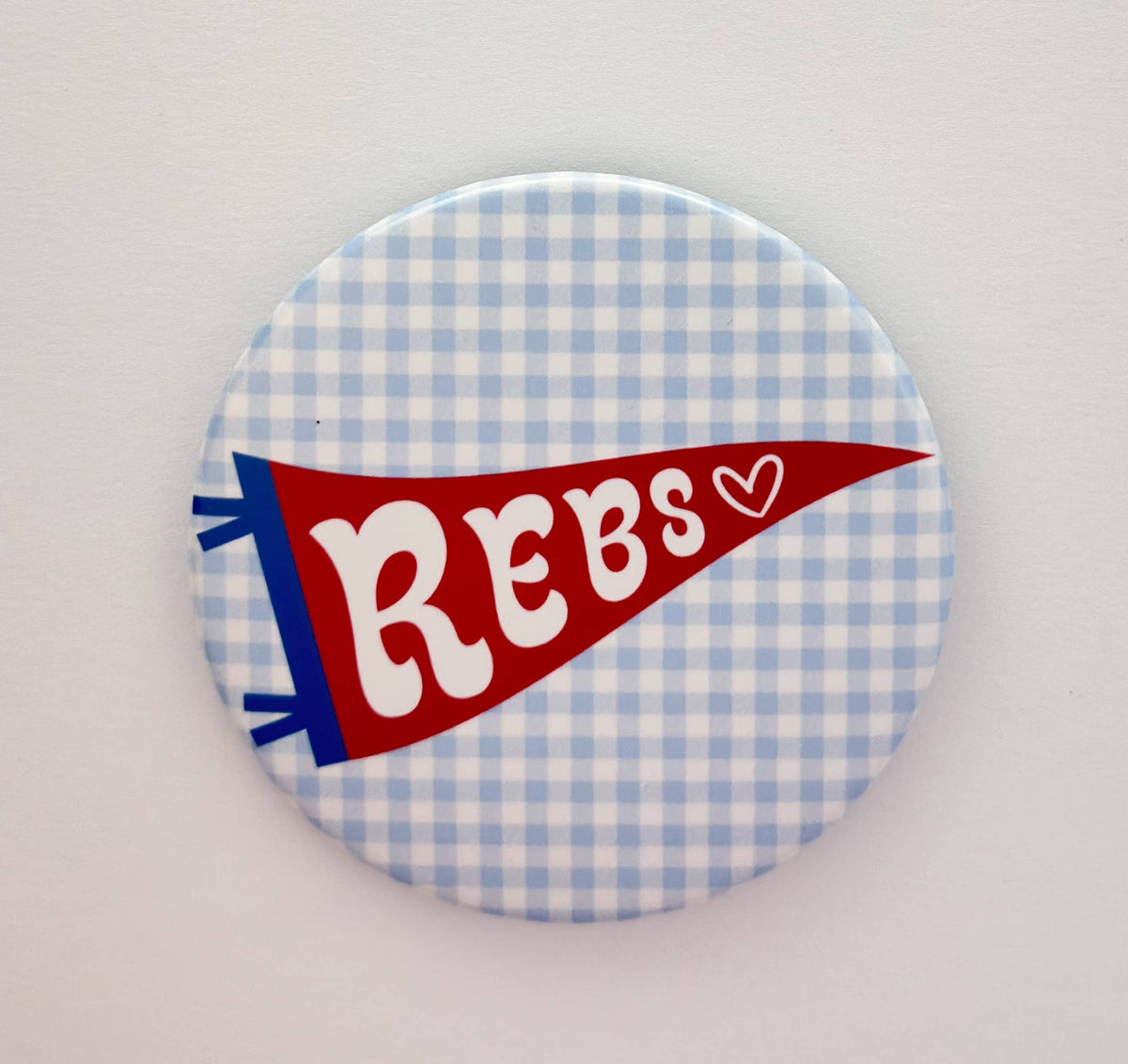 Rebs Pennant Game Day Button