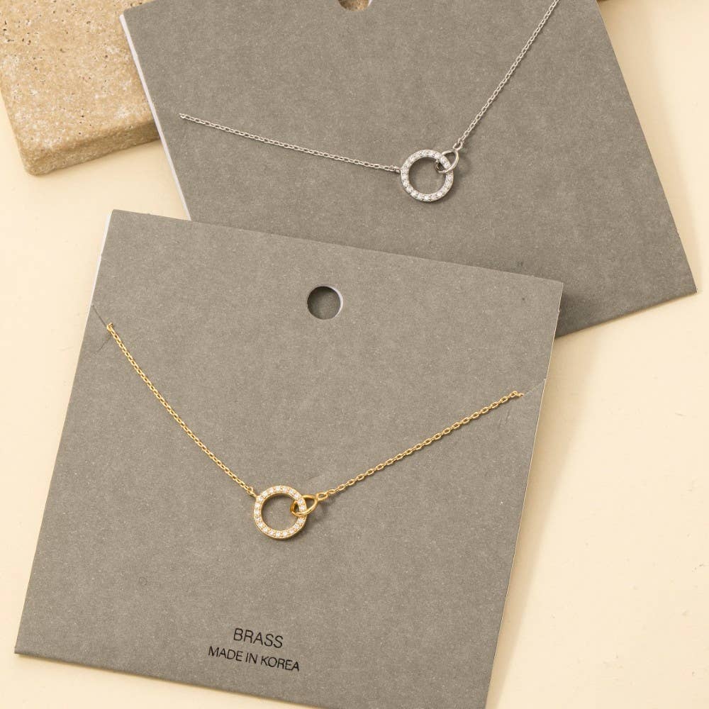 Hoop Pendant Dainty Chain Necklace