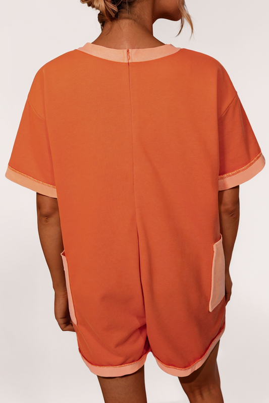Liv Two-Tone Romper with Pocket