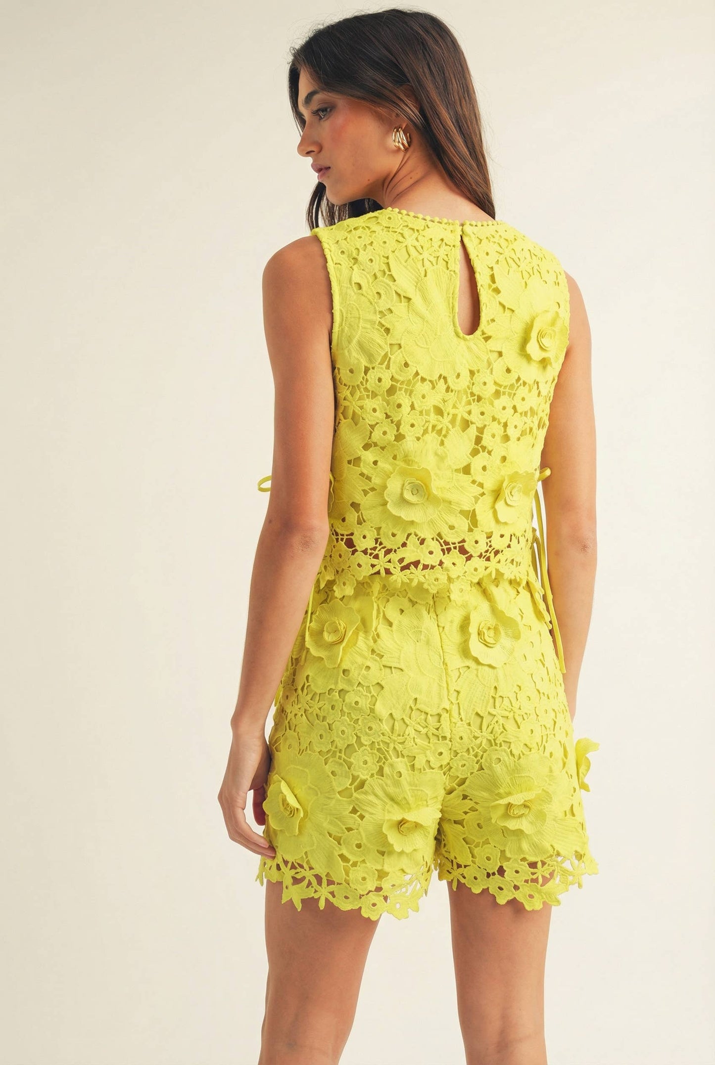 Serene 3D Floral Lace Two-Piece Set