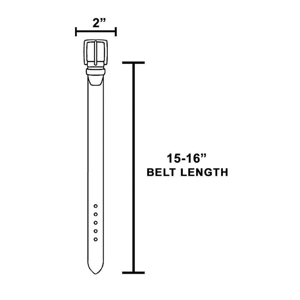 Double Buckle Chain Detail Leather Belt