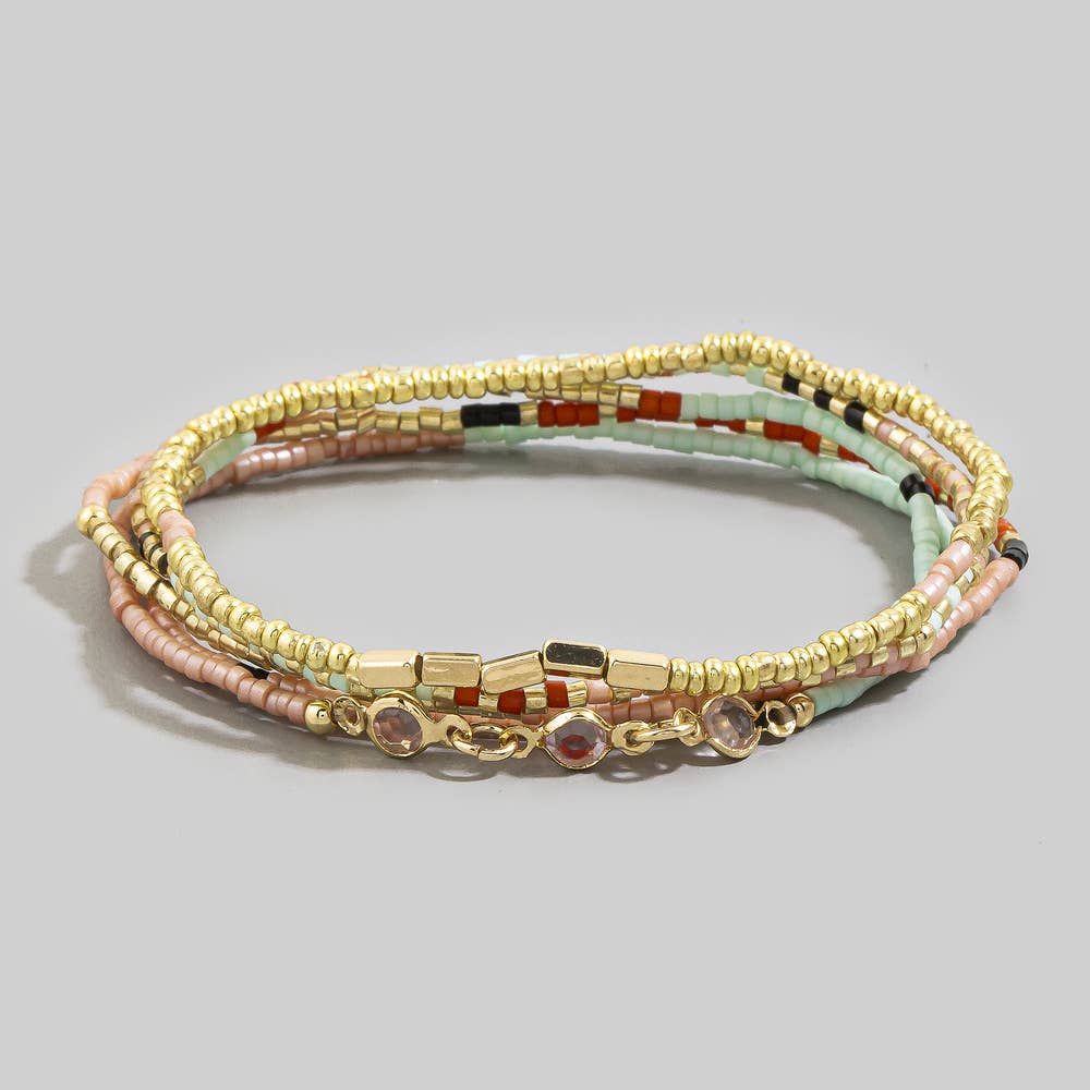 Dainty Assorted Bead Bracelet Set
