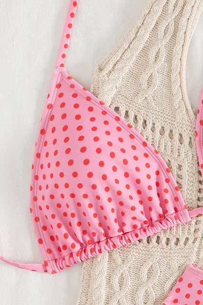 Penelope Polka Dot Halter Bikini Set