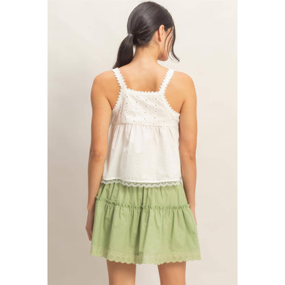 Selena Lace Trim Tank Top