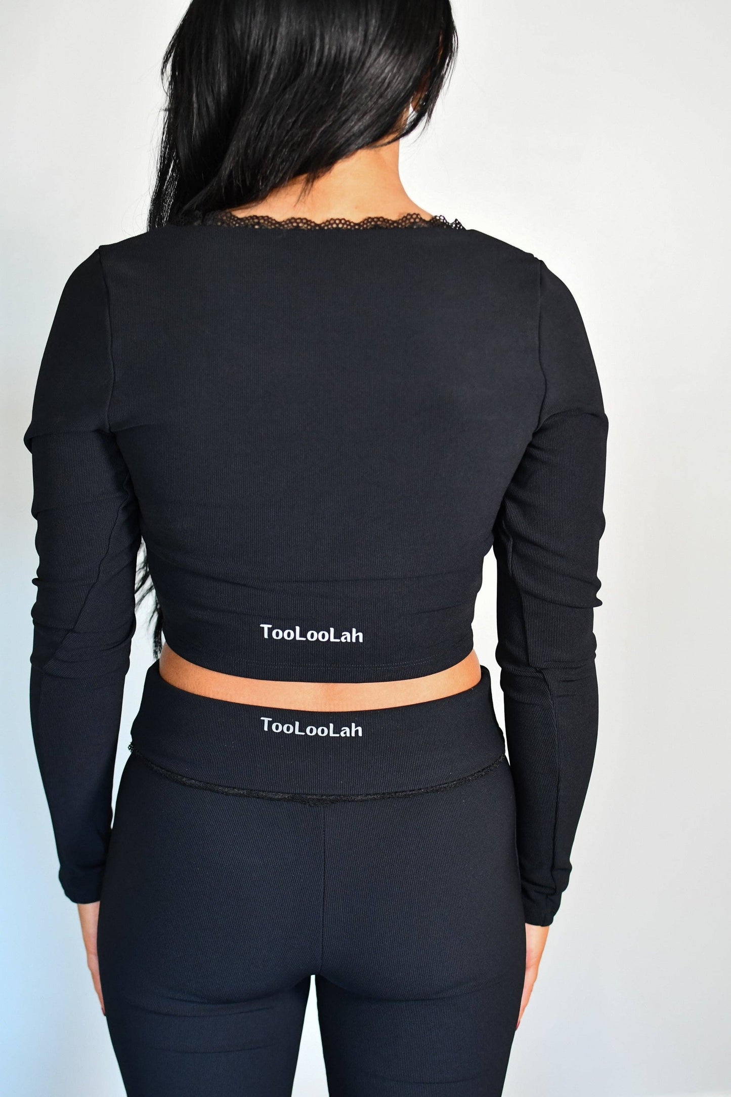 Lacie Luxe Lace Long Sleeve Top - Black