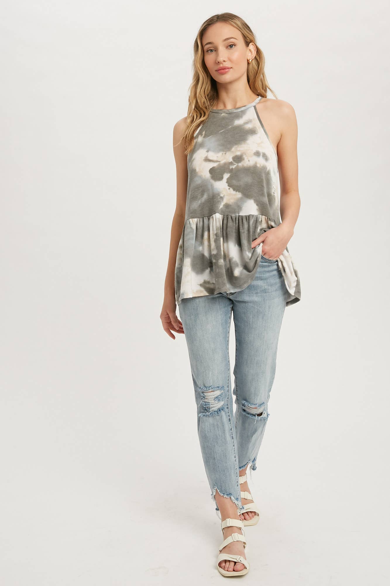 Tina Tie Dye Halter Neck Top