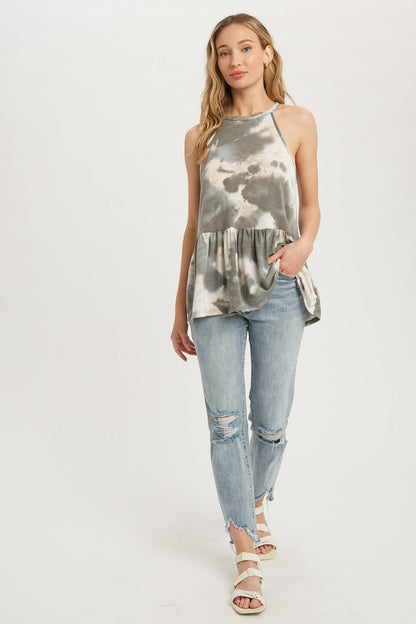 Tina Tie Dye Halter Neck Top