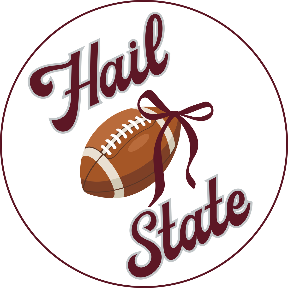 Hail State with Football Game Day Button