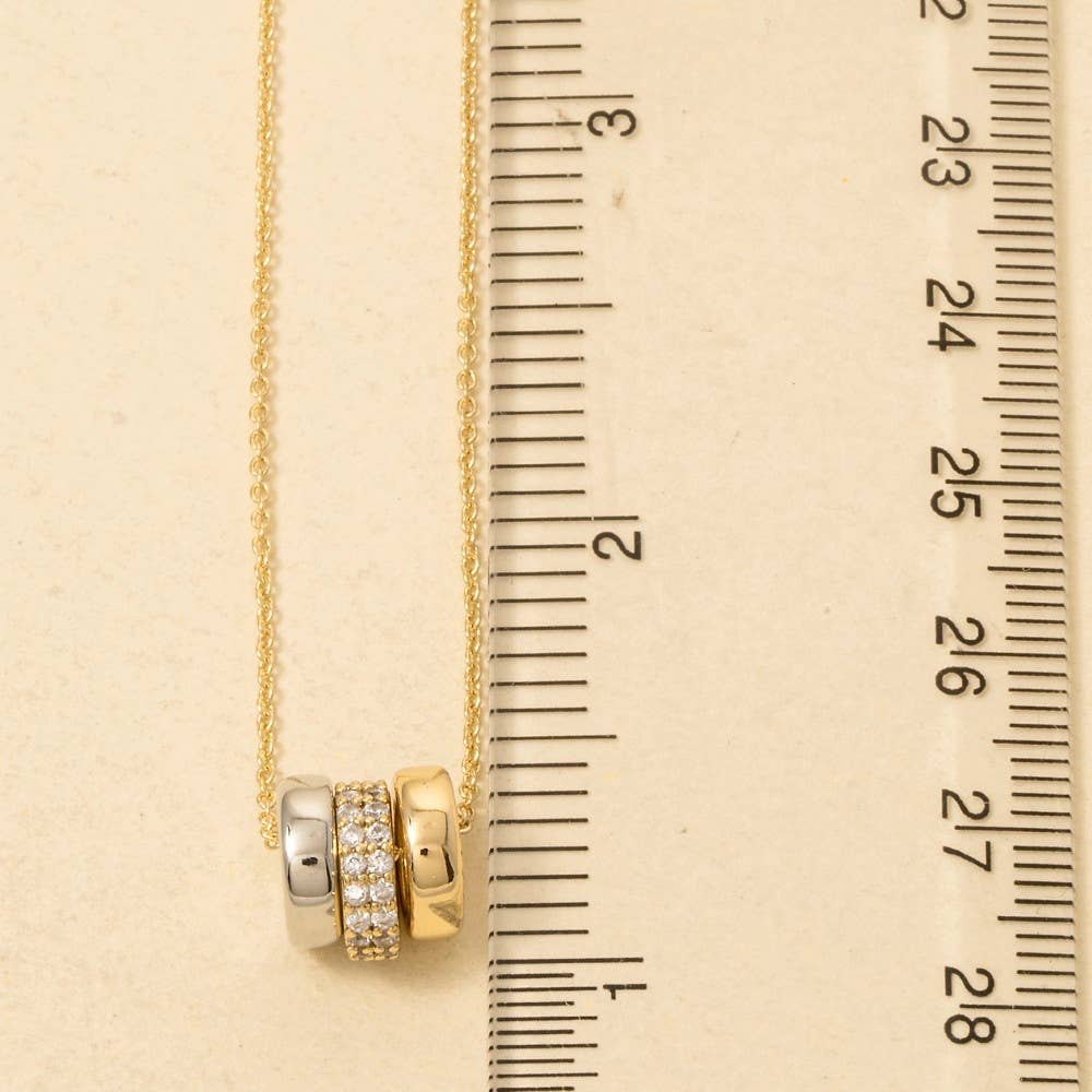 Triple Ring Charm Necklace