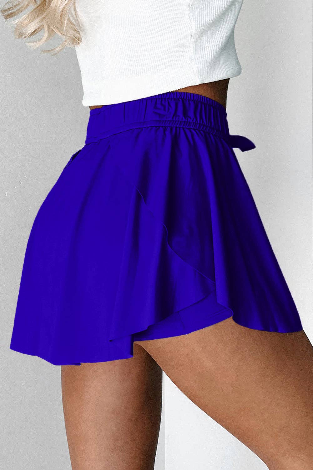 Cara Drawstring High Waist Lined Tennis Skorts