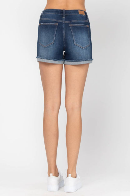 Jamie Mid-Rise Cuffed Hem Shorts (XL Only)