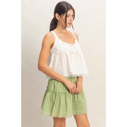Selena Lace Trim Tank Top