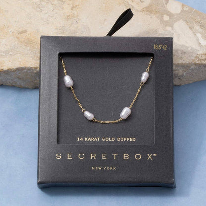 Pearl Paperclip Chain Necklace