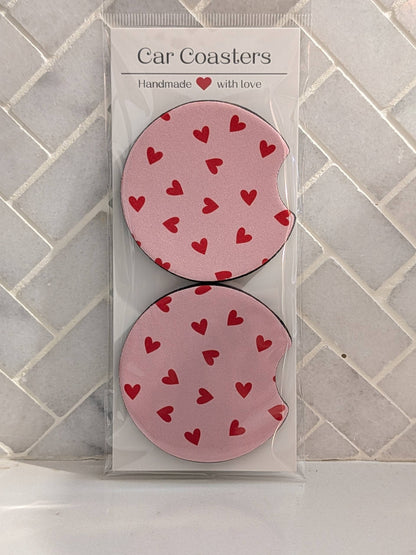 Heart Car Coasters