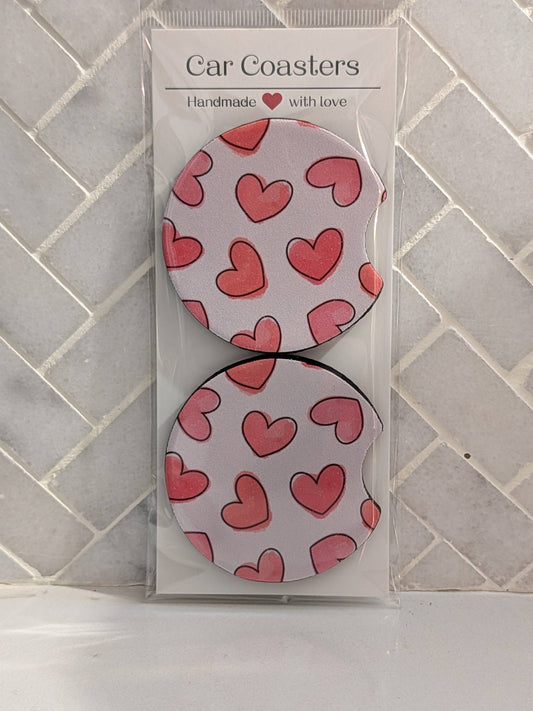 Heart Car Coasters
