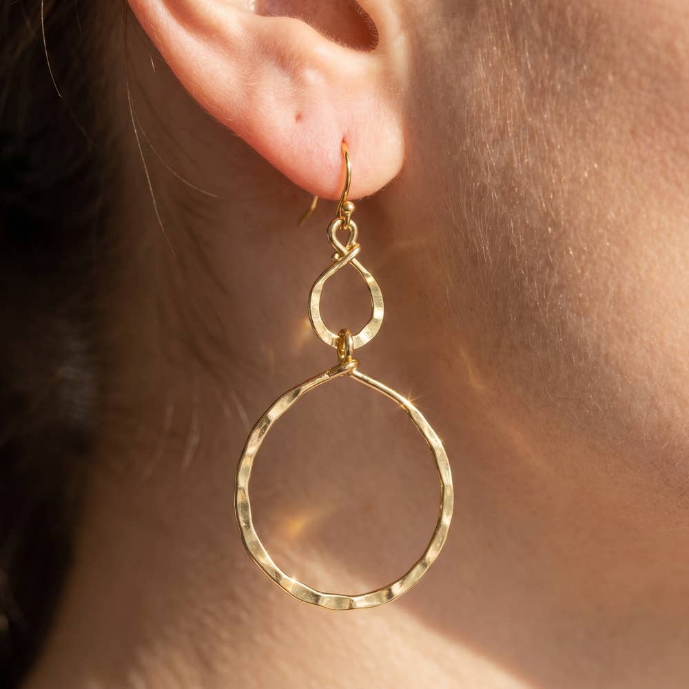 Infinity Twist Drop Earrings