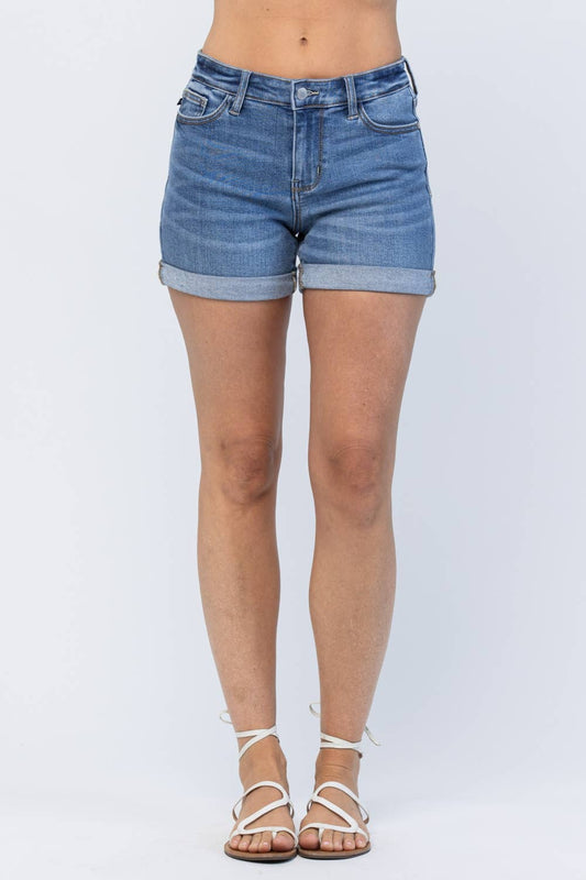 Mona Midrise Cuffed Shorts (XL Only)