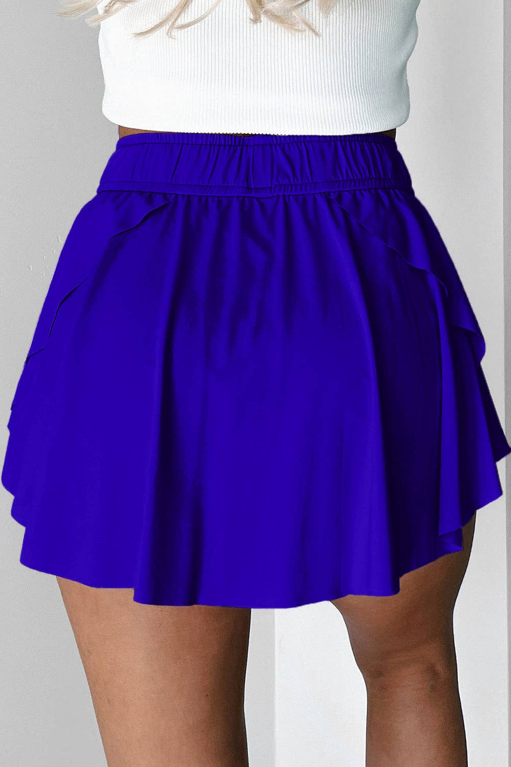 Cara Drawstring High Waist Lined Tennis Skorts