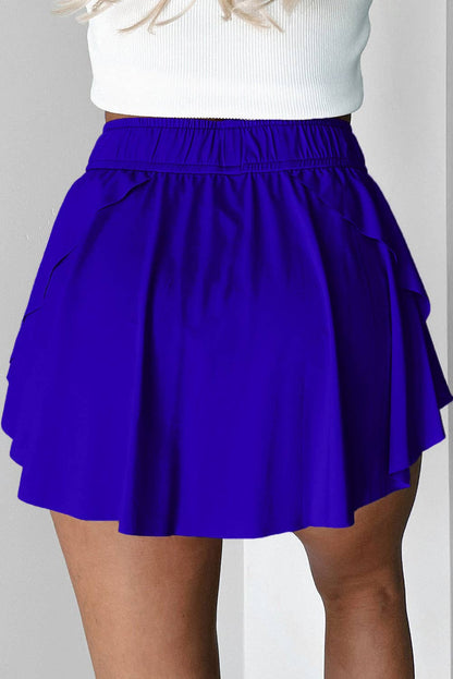 Cara Drawstring High Waist Lined Tennis Skorts