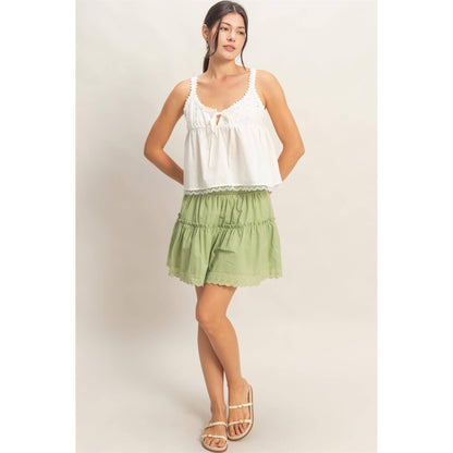Selena Lace Trim Tank Top