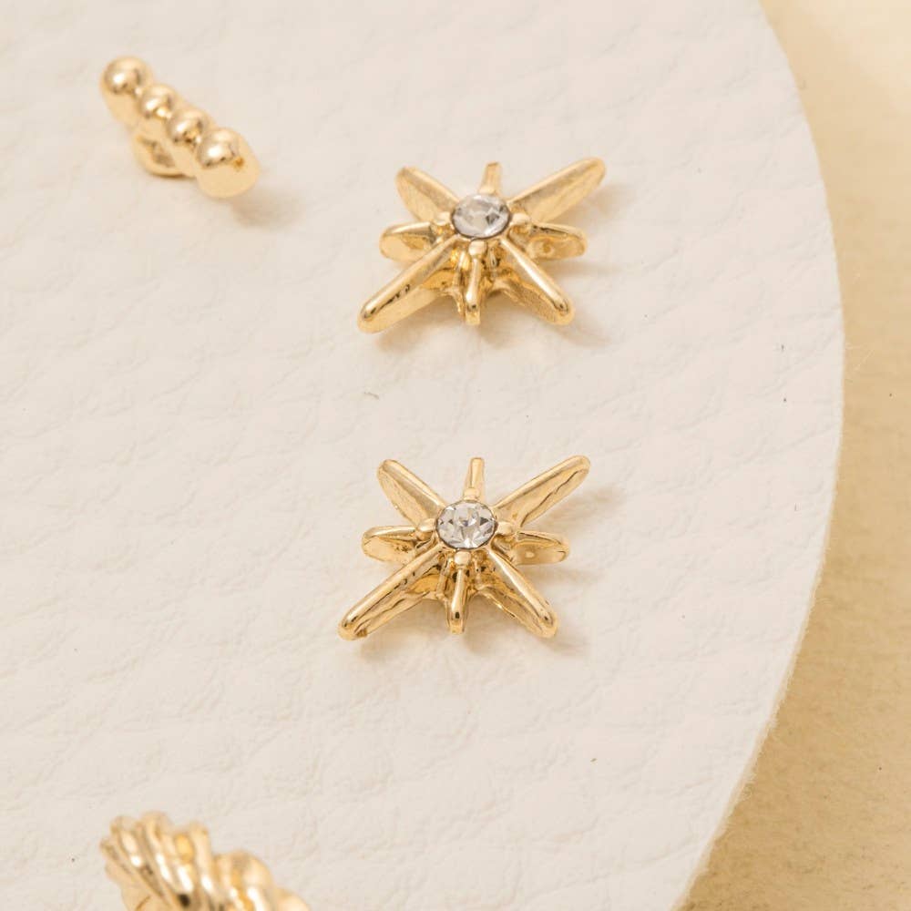 Ten Pair Studs Earrings Set