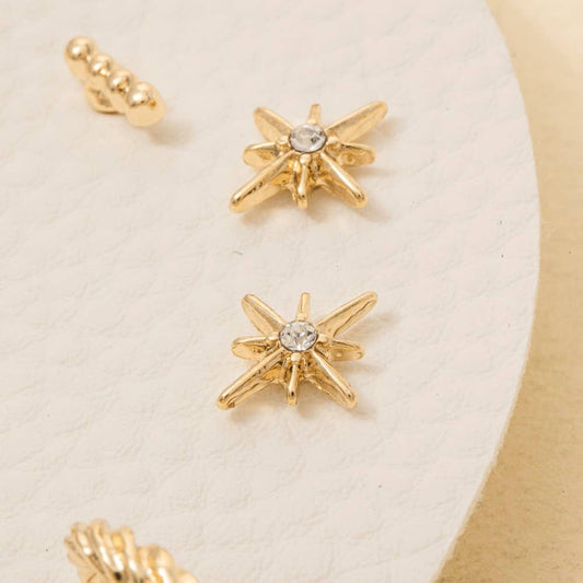 Ten Pair Studs Earrings Set