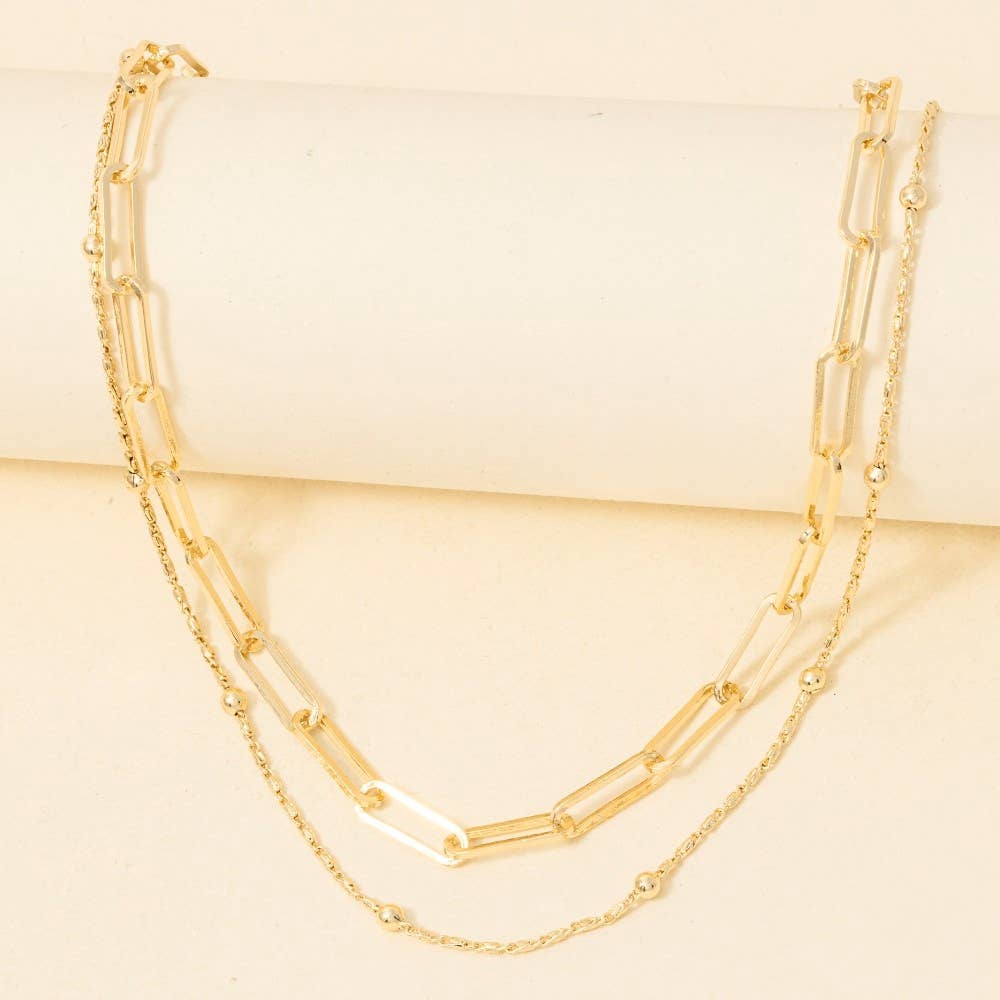 Dainty Mixed Layered Classic Chain Necklace