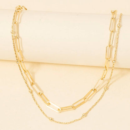 Dainty Mixed Layered Classic Chain Necklace