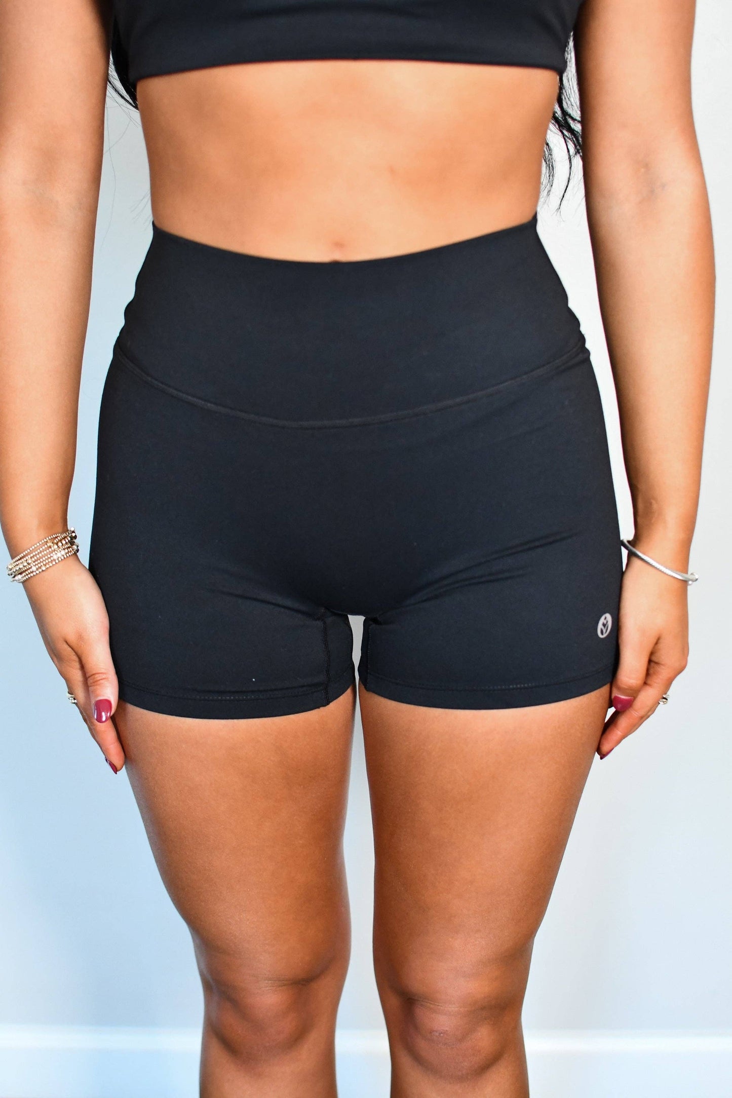 Cassie Core Biker Shorts - Black