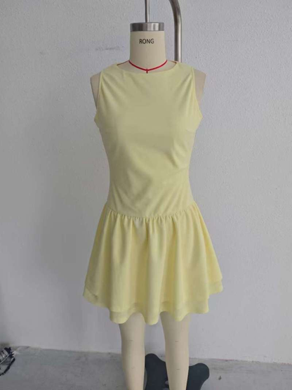 Wellsy Solid Color Mini Dress