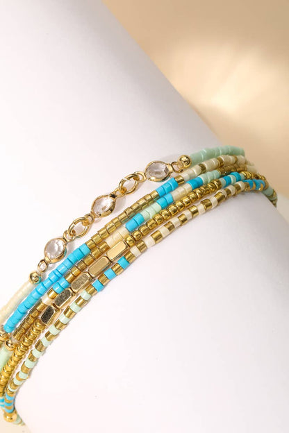 Dainty Assorted Bead Bracelet Set