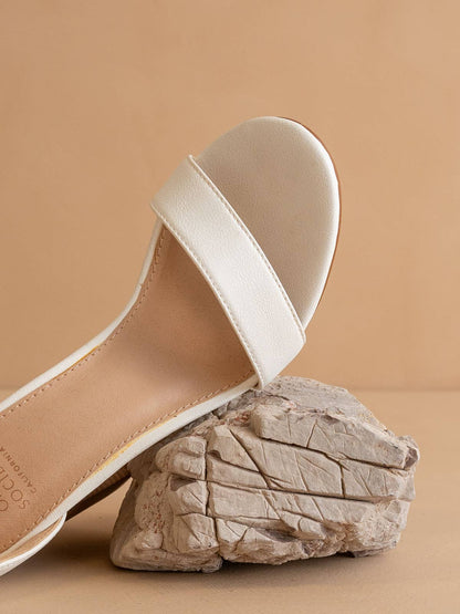 Josie White Ankle Chain Heel