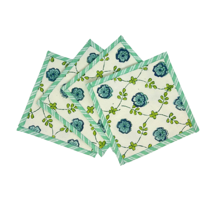 Carolina Canvas Coasters - Blue, SumnerEdit (Set of 4)