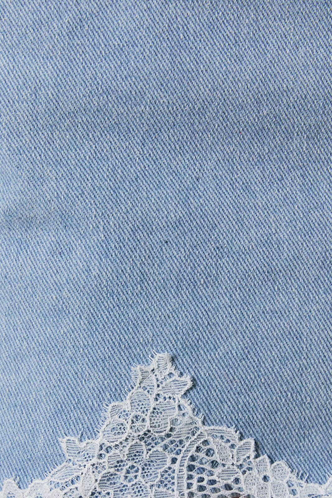 Danie Denim Skort with Lace Trim
