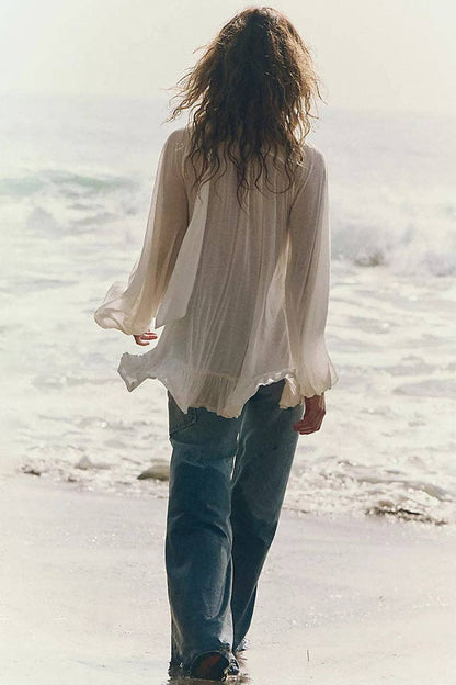 Cali Elegant Sheer Beach Cover-Up