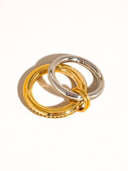 Bayard 18K Gold Non-Tarnish Multi Stack Ring