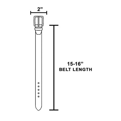 Double Buckle Chain Detail Leather Belt