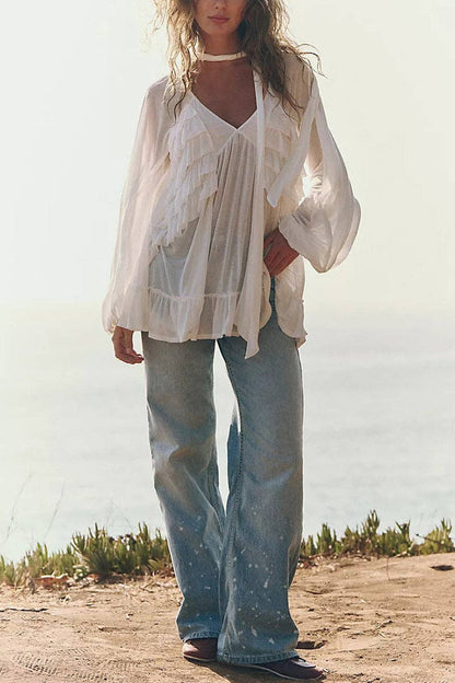 Cali Elegant Sheer Beach Cover-Up