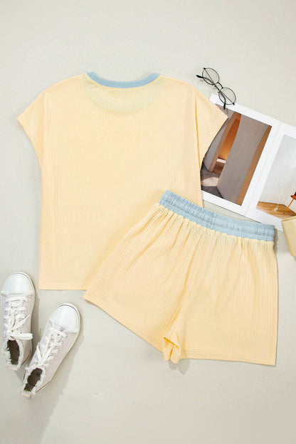 Laila Ribbed Shirt and Shorts Set