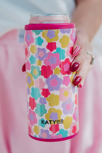 Groovy Flowers Tall Can Cooler