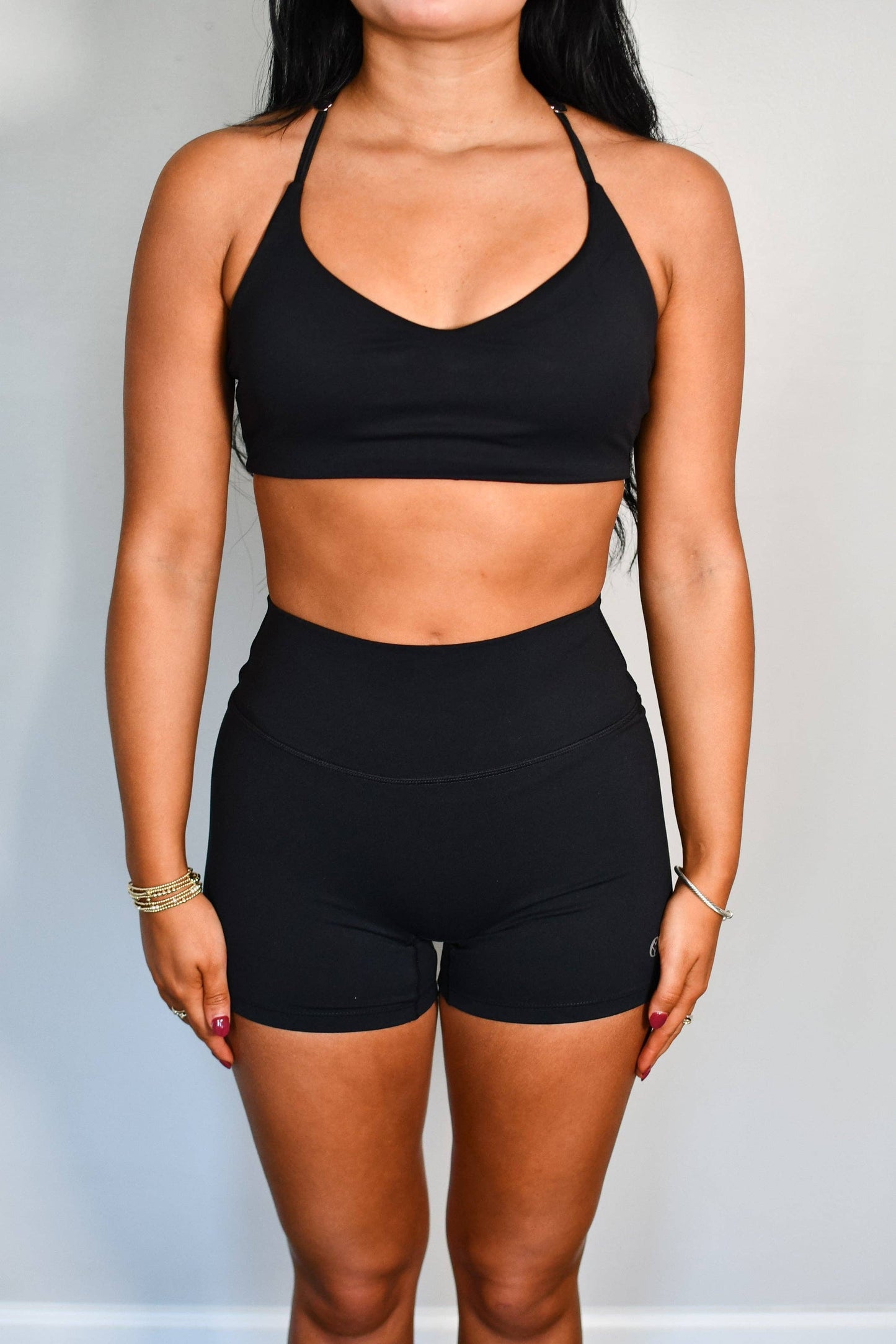 Cassie Core Biker Shorts - Black