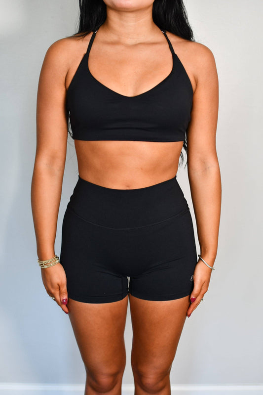 Cassie Core Biker Shorts - Black