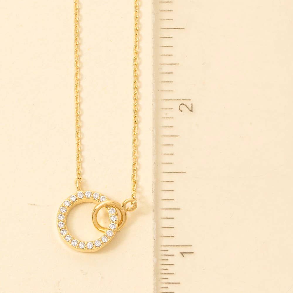 Hoop Pendant Dainty Chain Necklace