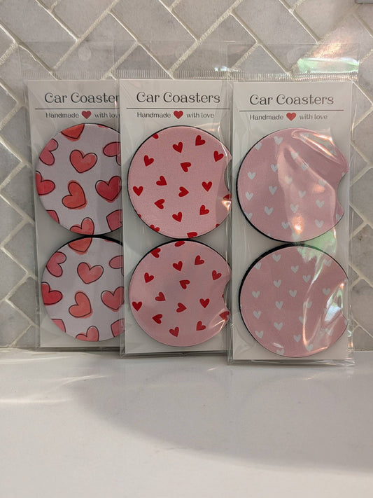 Heart Car Coasters