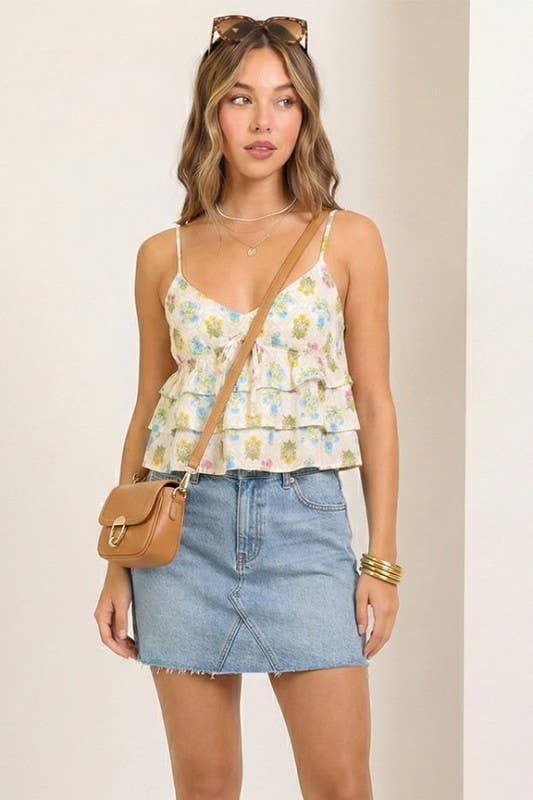 Lainey Floral Ruffle Top
