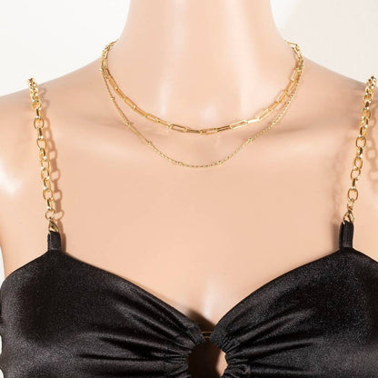 Dainty Mixed Layered Classic Chain Necklace