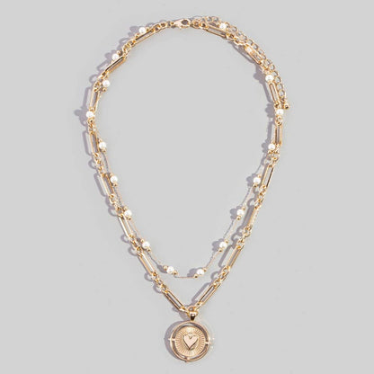 Heart Coin Pendant Necklace