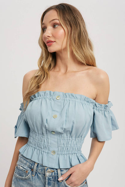 Izzy Off the Shoulder Crop Top