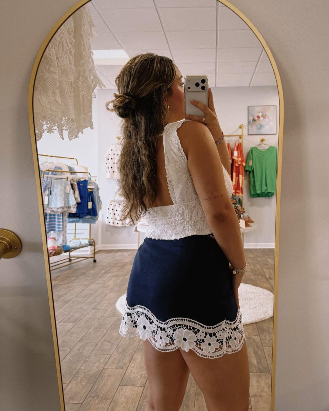 Alicia Lace Detail Mini Skirt