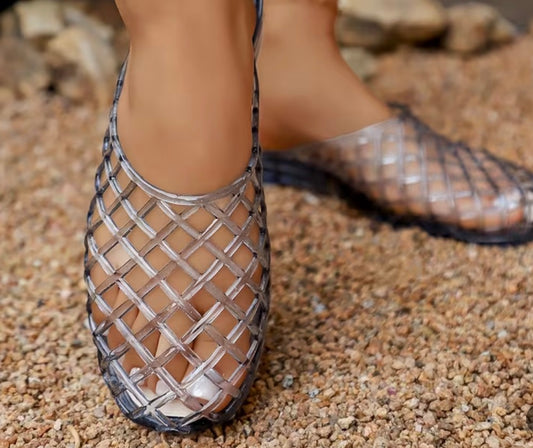 Grey Jelly Sandal
